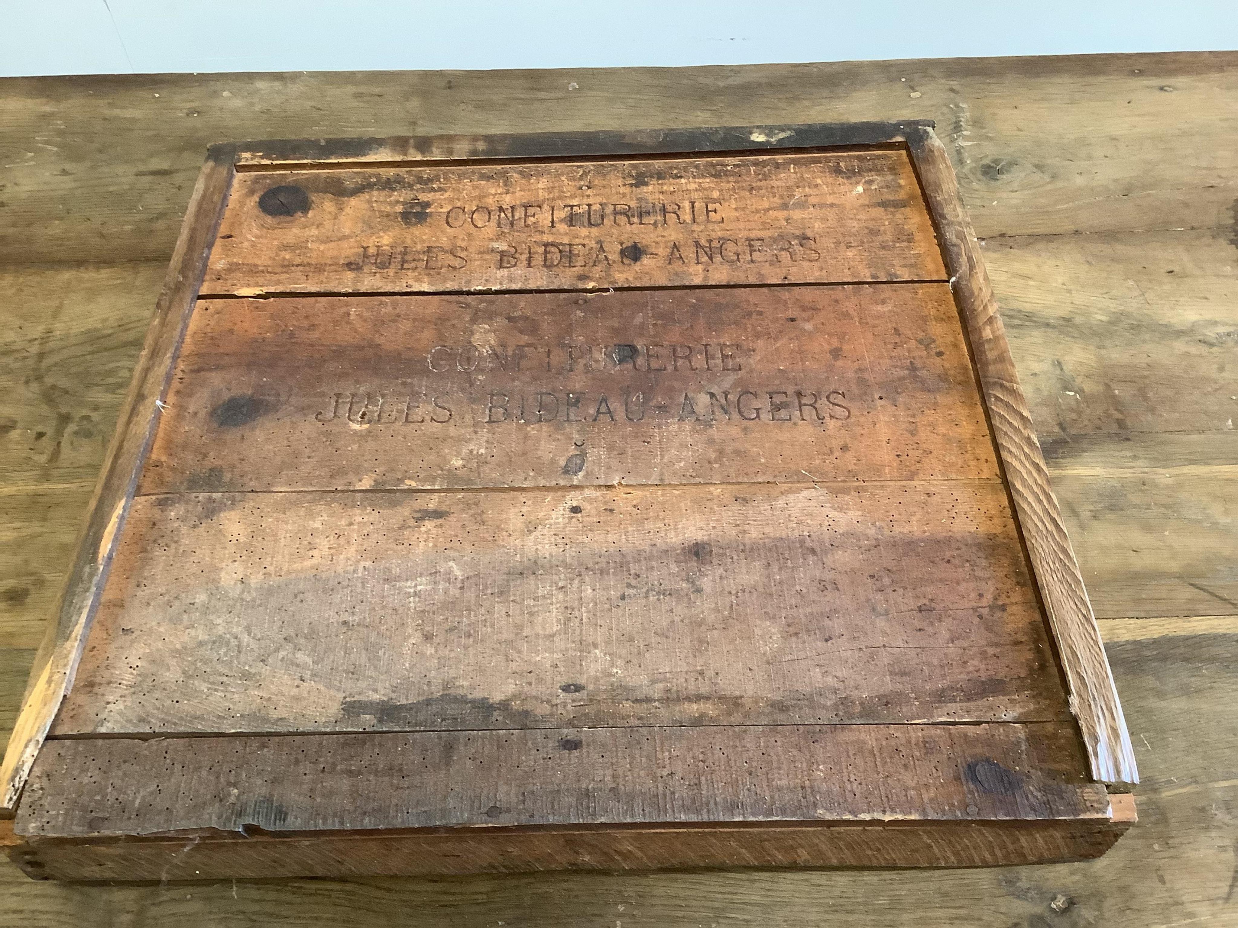 A French farmhouse table with one drawer, width 195cm, depth 84cm, height 77cm